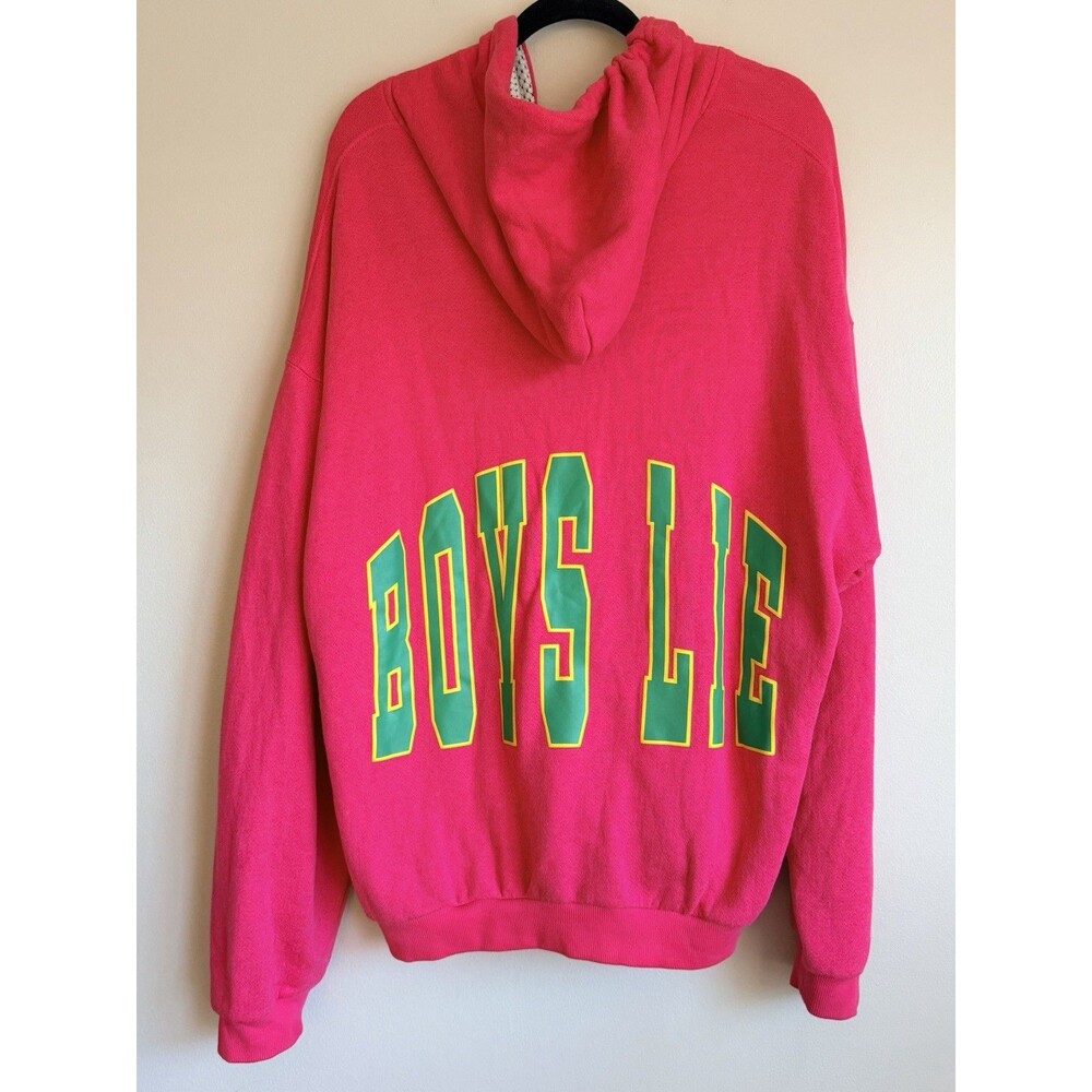 Boys Lie Pucker Up Pink Long Sleeve Hoodie Full Zip Cherub Sweatshirt XL/XXL - Picture 6 of 16